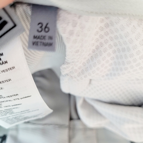 Adidas Gray Pin Stripe Flex Performance Stretch Golf‎ Shorts Size 36 - Picture 4 of 7